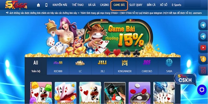 Những lưu ý khi đăng nhập chơi game tại st666